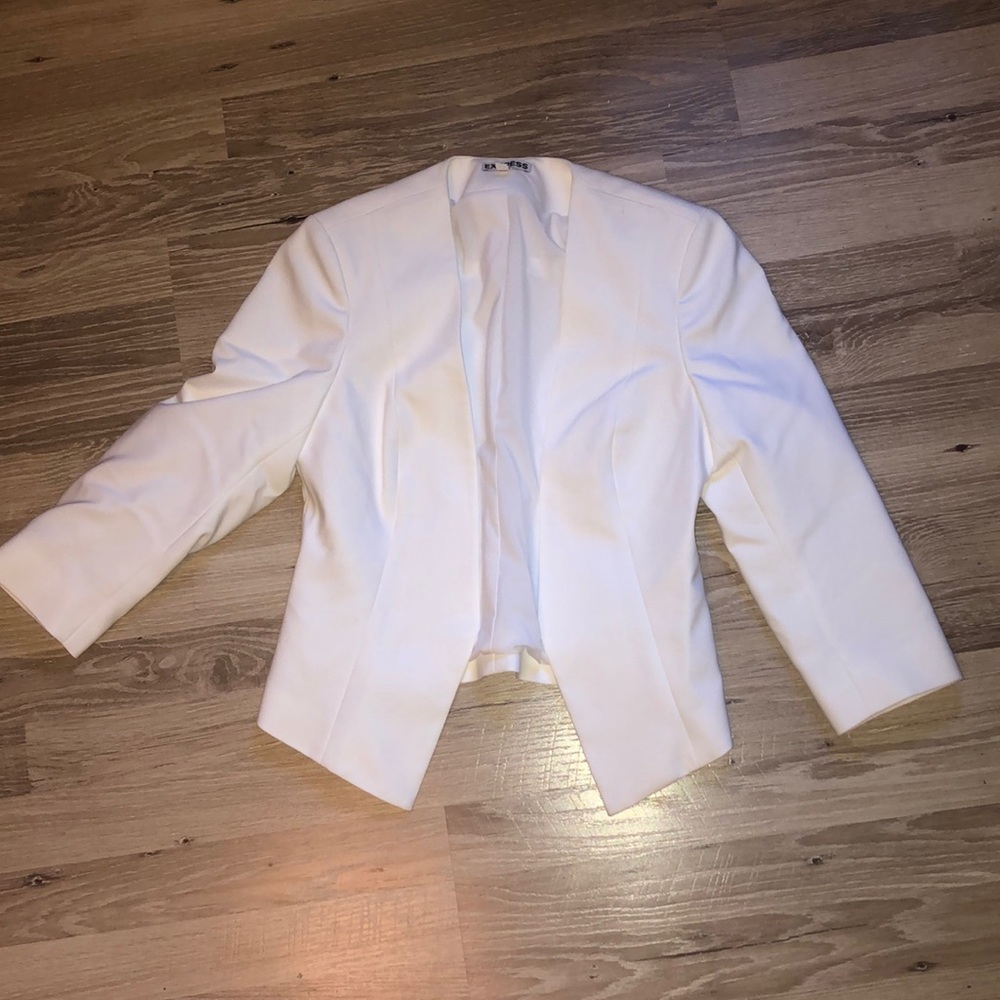 Express White Cutaway Blazer Size 6
